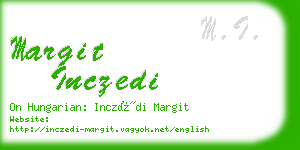 margit inczedi business card